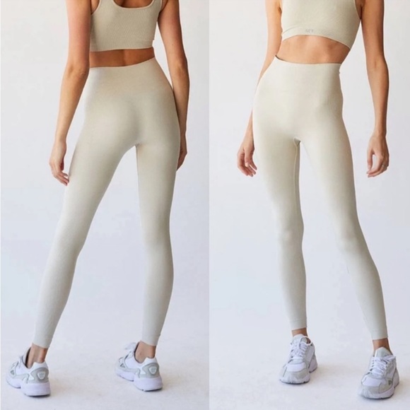 SET Active Pants - NEW SET ACTIVE SCULPTFLEX LEGGINGS IN OAT MILK S